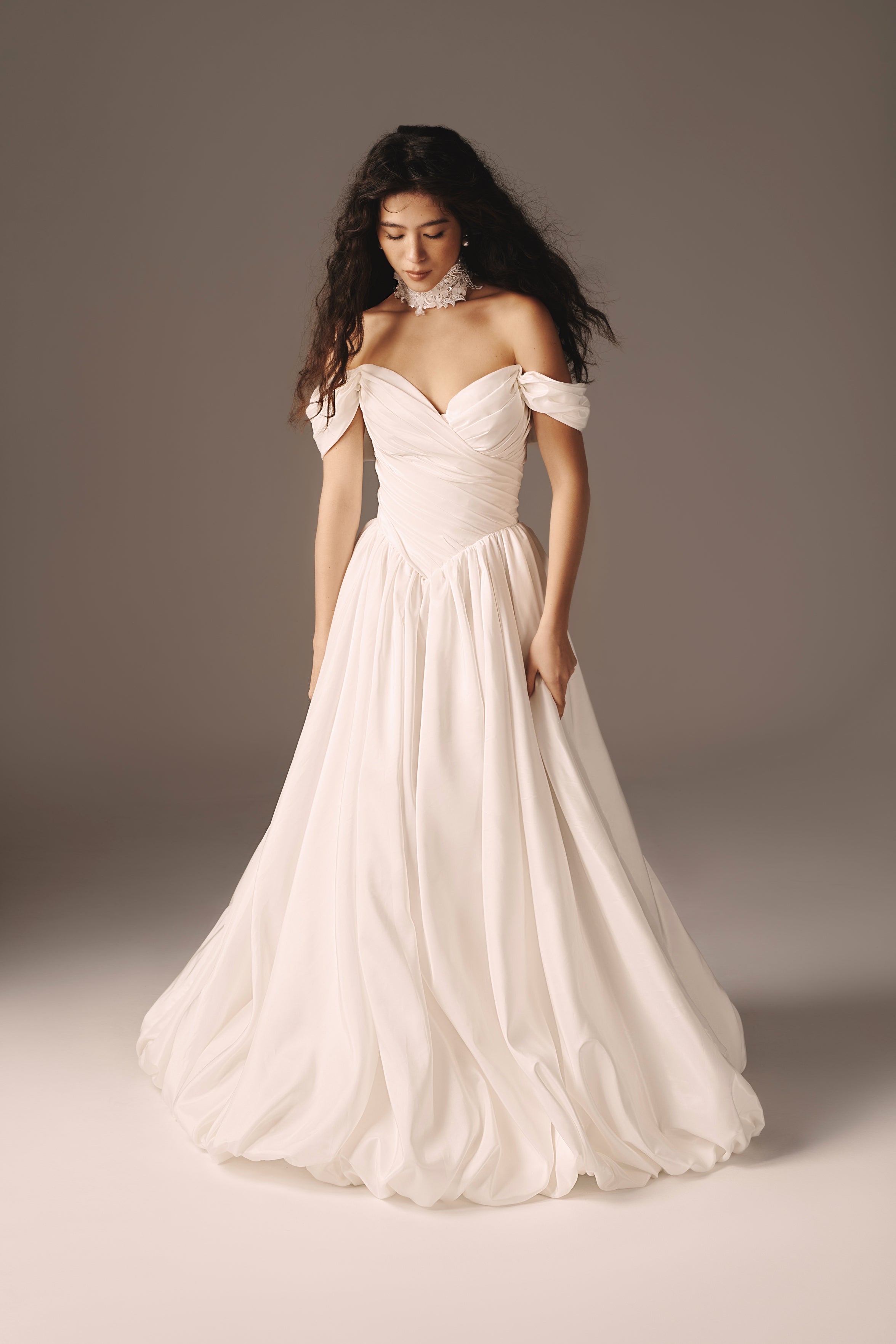 Josefina | Architectural Taffeta Gown with Bubble Skirt