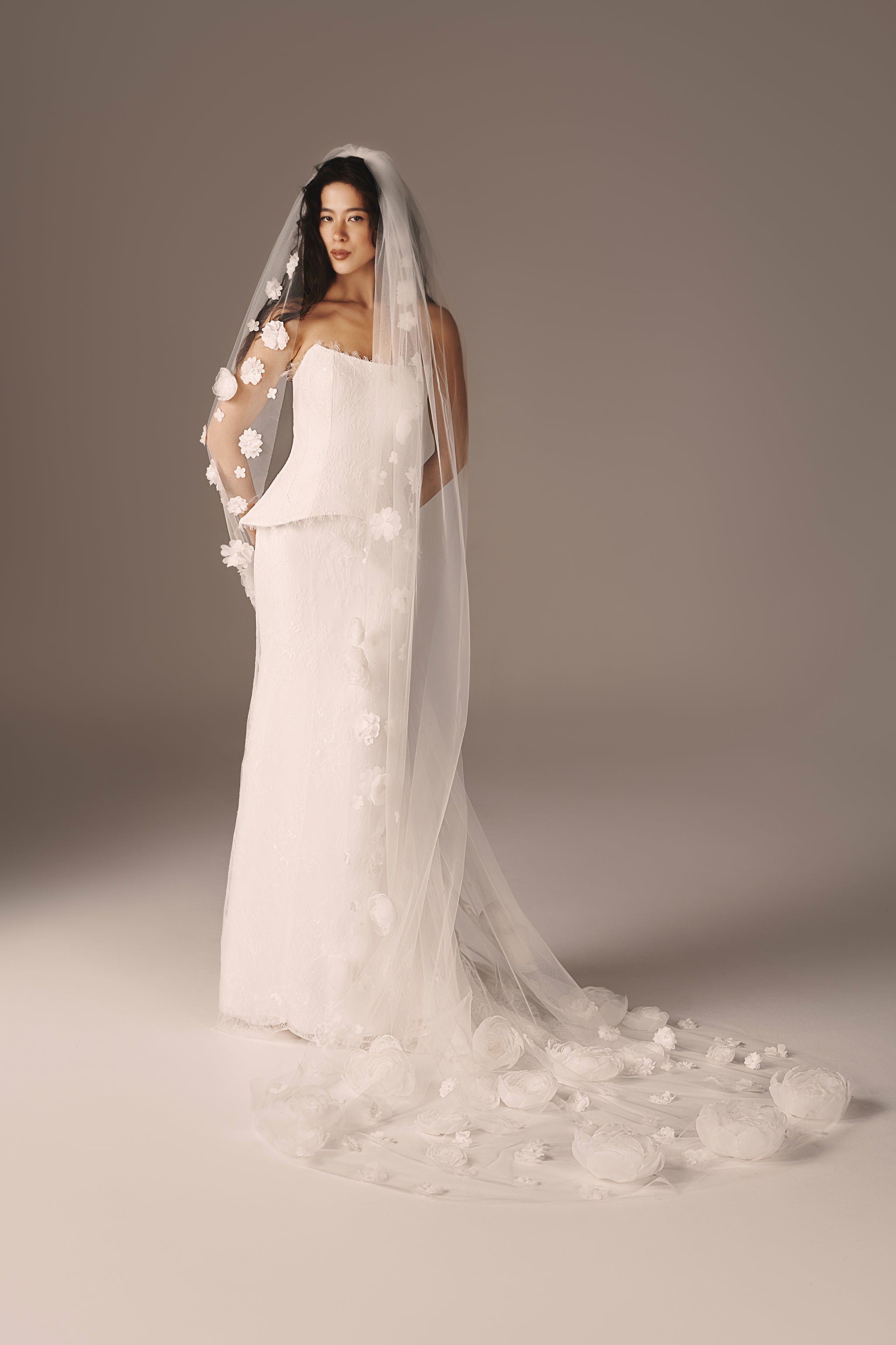 Emilie | Two-Piece French Chantilly Lace Set (Corset & Mermaid Skirt)